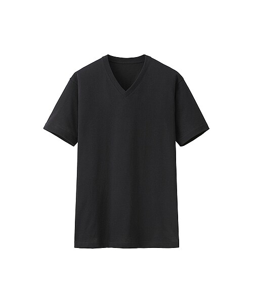 UNIQLO（ユニクロ）の「MEN ドライカラーVネックT（半袖）（Tシャツ（半袖・タンクトップ）・メンズ・NAVY/BLACK/GRAY/DARK GRAY/BROWN/WHITE・L/S/M/XL）」の5枚目の写真