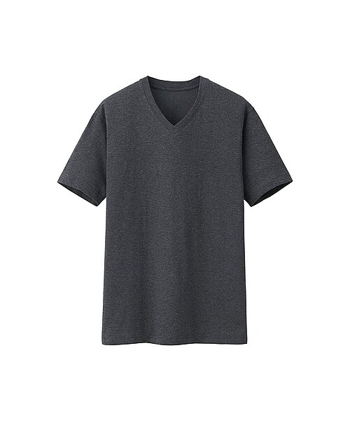 UNIQLO（ユニクロ）の「MEN ドライカラーVネックT（半袖）（Tシャツ（半袖・タンクトップ）・メンズ・NAVY/BLACK/GRAY/DARK GRAY/BROWN/WHITE・L/S/M/XL）」の8枚目の写真