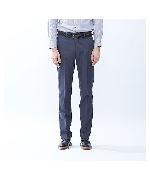 UNIQLO（ユニクロ）の「MEN ドライノータックパンツ（ロングパンツ・メンズ・DARK GRAY/BLACK/BEIGE/OFF WHITE・120/115/82/70/91/88/73/79/76/100/110/85/95/105）」の2枚目の写真