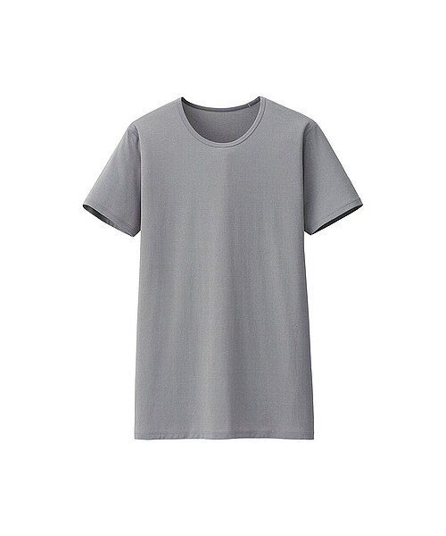 UNIQLO(ユニクロ)の「MEN エアリズムクルーネックT(半袖)(インナーTシャツ・メンズ・BLUE/GRAY/DARK GRAY/BLACK/WHITE・3XL/S/XL/M/XXL/L)」の9枚目の写真