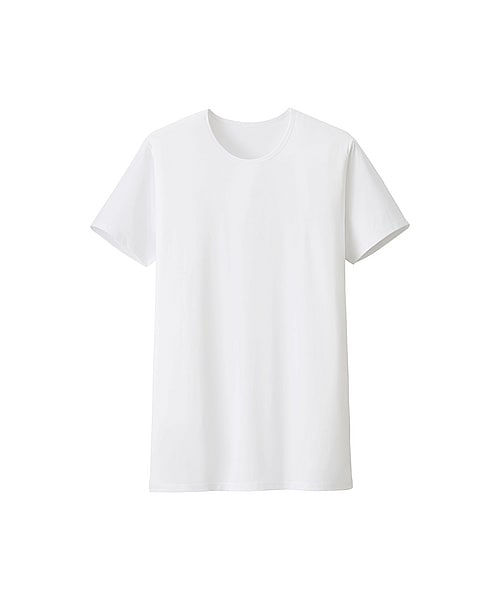 UNIQLO(ユニクロ)の「MEN エアリズムクルーネックT(半袖)(インナーTシャツ・メンズ・BLUE/GRAY/DARK GRAY/BLACK/WHITE・3XL/S/XL/M/XXL/L)」の4枚目の写真