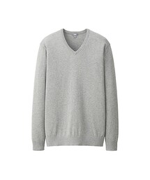 UNIQLO | MEN コットンカシミヤVネックセーター（長袖）(ニット/セーター)