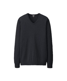 UNIQLO | MEN コットンカシミヤVネックセーター（長袖）(ニット/セーター)