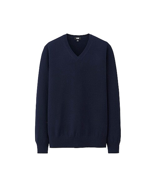 UNIQLO（ユニクロ）の「MEN カシミヤVネックセーター（長袖）（ニット