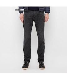 UNIQLO | MEN 防風レギュラーフィットテーパードジーンズ（大きいサイズ）(デニムパンツ)