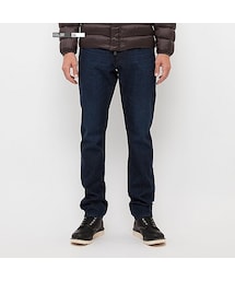 UNIQLO | MEN 防風レギュラーフィットテーパードジーンズ（大きいサイズ）(デニムパンツ)