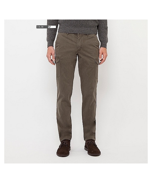 UNIQLO（ユニクロ）の「MEN スリムフィットカーゴ（ロングパンツ・メンズ・KHAKI/BLACK/OLIVE・120/70/115）」の6枚目の写真