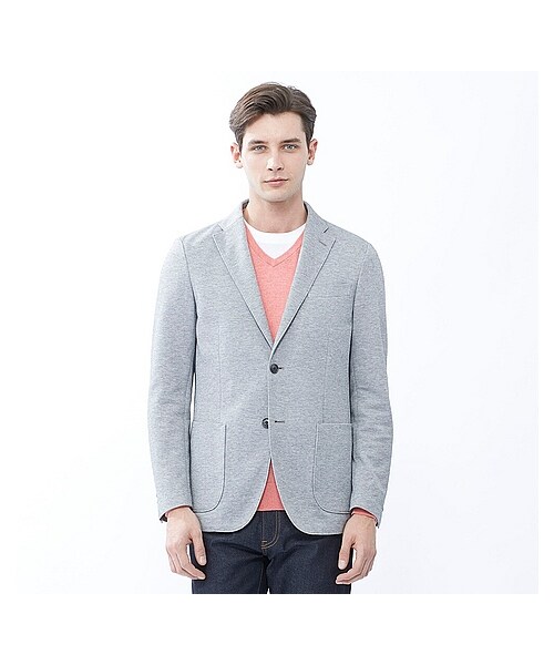 UNIQLO(ユニクロ)の「MEN コンフォートジャケット(ジャケット・コート・メンズ・GRAY/BLUE/DARK GRAY/BLACK・4XL/M/S/XL/L/XXL/3XL)」の2枚目の写真