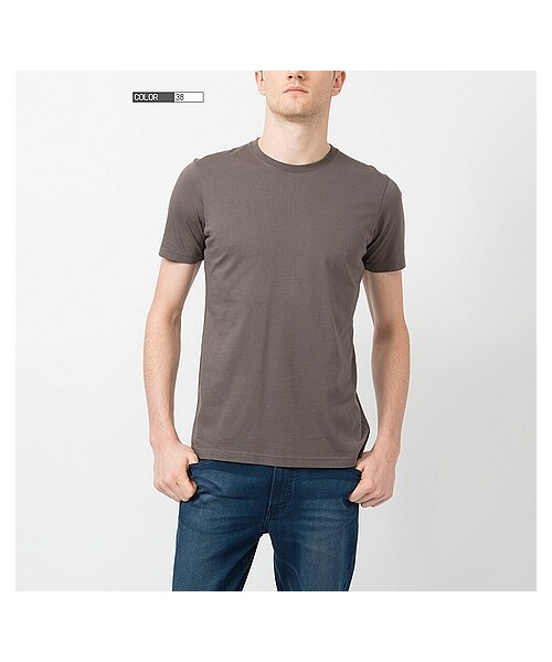 UNIQLO(ユニクロ)の「MEN スーピマコットンクルーネックT(半袖)(Tシャツ(半袖・タンクトップ)・メンズ・GRAY/NAVY/WHITE/PINK/RED/BLACK/GREEN/DARK BROWN・L/S/XL/M)」の8枚目の写真