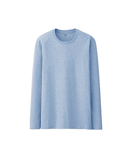 UNIQLO(ユニクロ)の「MEN スーピマコットンクルーネックT(長袖)(Tシャツ/カットソー・メンズ・PINK/BLUE/WHITE/GRAY/DARK GRAY/BLACK/NAVY/RED/LIGHT GRAY/OLIVE・M/3XL/XXL/S/XL/L/4XL)」の8枚目の写真