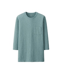 UNIQLO | MEN ウォッシュスラブクルーネックT（7分袖）(トップス)