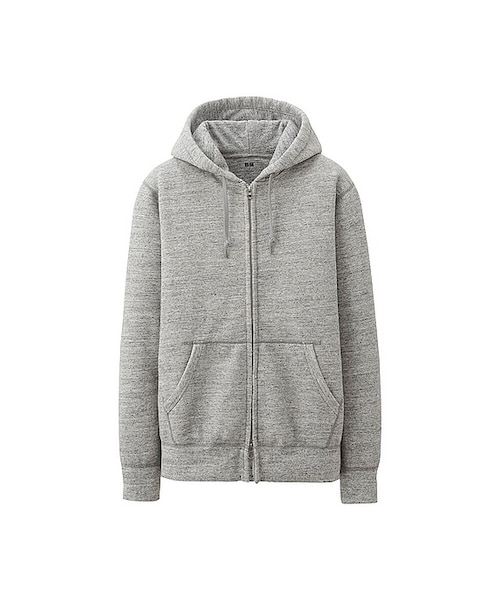 UNIQLO（ユニクロ）の「スウェットフルジップパーカ（長袖）（パーカー・メンズ・NAVY 69/GRAY 03/DARK GRAY 08・3XL/XL/XXL/L/M/S/4XL）」の2枚目の写真