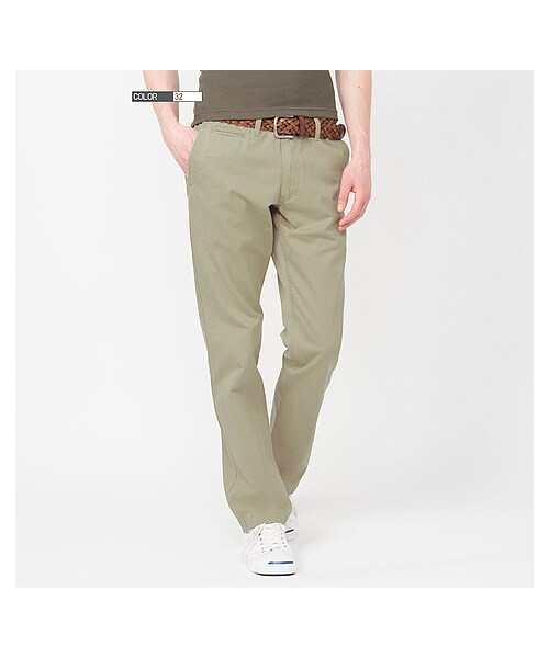 UNIQLO（ユニクロ）の「MEN ヴィンテージレギュラーフィットチノ（ユーズド・大きいサイズ）（ロングパンツ・メンズ・NAVY/DARK GRAY/BEIGE・120/115）」の5枚目の写真