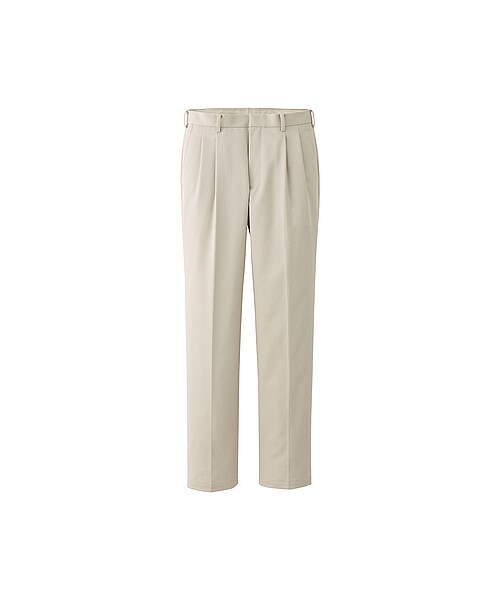 UNIQLO（ユニクロ）の「MEN イージーケアツータックチノ（ロングパンツ・メンズ・BEIGE/GRAY・120/73/79/82/85/76/88）」の2枚目の写真