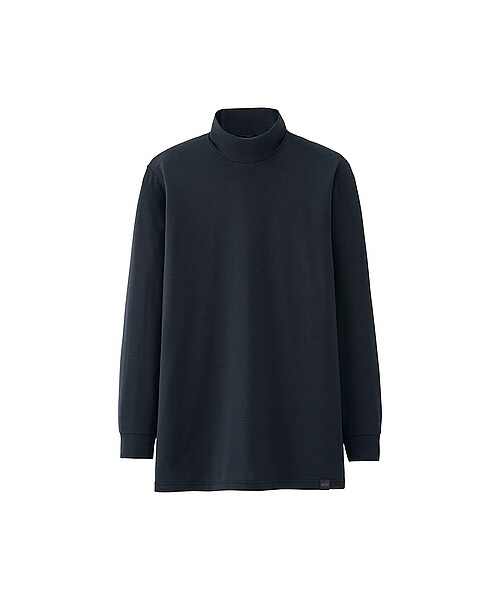 UNIQLO(ユニクロ)の「MEN ヒートテックハイネックT(9分袖)(インナーTシャツ・メンズ・BLACK/NAVY/DARK GRAY/GRAY/WHITE・M/L/S/XL)」の5枚目の写真