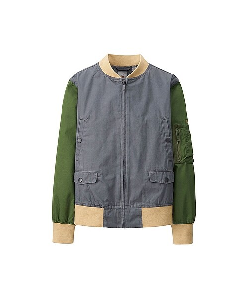 UNIQLO(ユニクロ)の「BOYS UUショートブルゾン(BOYS アウター・ジャケット・キッズ・GRAY・130)」の1枚目の写真