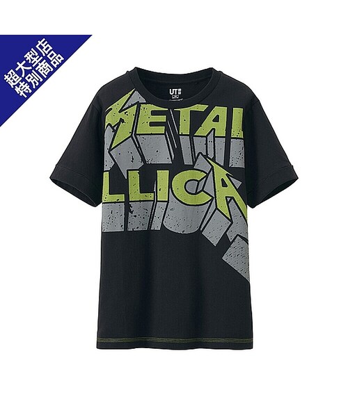 ユニクロ ユニクロ の Boys Music Iconsグラフィックt メタリカ 半袖 Tシャツ カットソー Wear