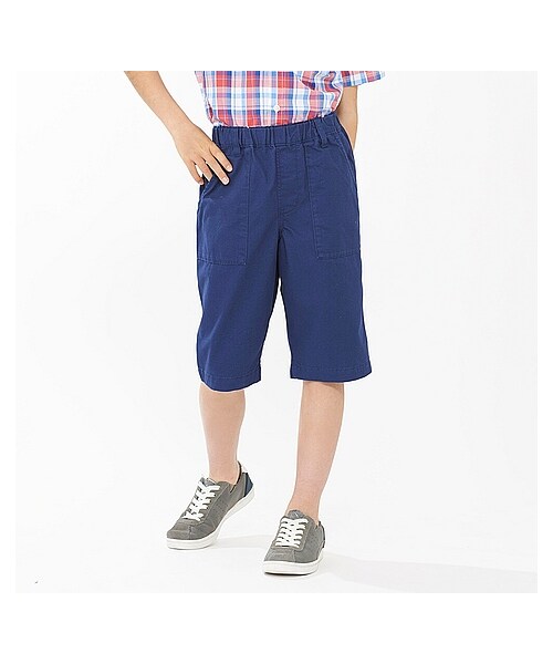 UNIQLO（ユニクロ）の「BOYS イージーハーフパンツ（ツイル）（その他パンツ・キッズ・BLUE/WHITE/OLIVE/GREEN/BEIGE/RED/NAVY・XL/S/L/M）」の5枚目の写真