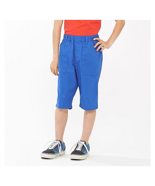 UNIQLO（ユニクロ）の「BOYS イージーハーフパンツ（ツイル）（その他パンツ・キッズ・BLUE/WHITE/OLIVE/GREEN/BEIGE/RED/NAVY・XL/S/L/M）」の6枚目の写真