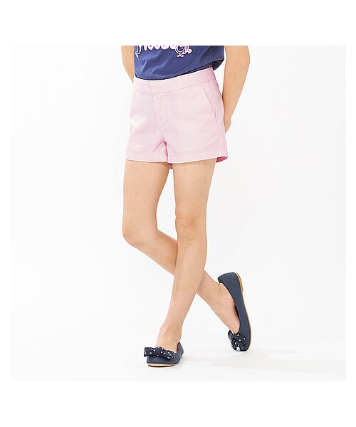 UNIQLO（ユニクロ）の「GIRLS チノショートパンツ＋E（その他パンツ・キッズ・PINK/OFF WHITE/BLUE/GREEN/NATURAL/NAVY・150/140/130/110/120）」の7枚目の写真