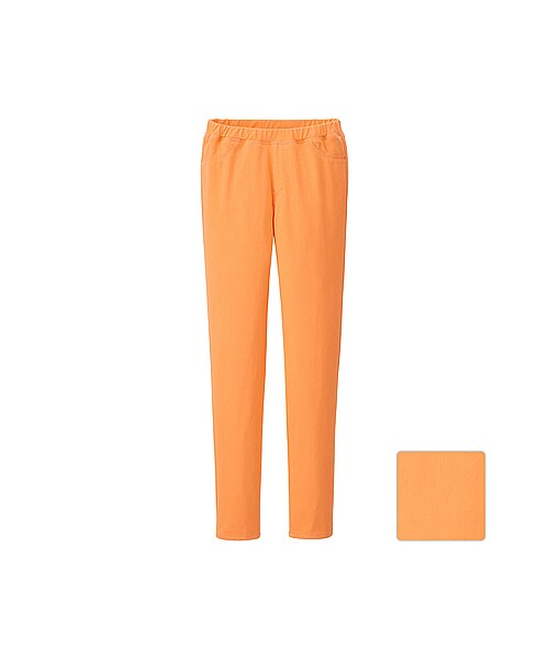 UNIQLO（ユニクロ）の「GIRLS イージーレギンスパンツ（無地）（GIRLS パンツ・スカート・キッズ・BLACK/PINK/OFF WHITE/ORANGE/BLUE・S/M/L/XL）」の8枚目の写真