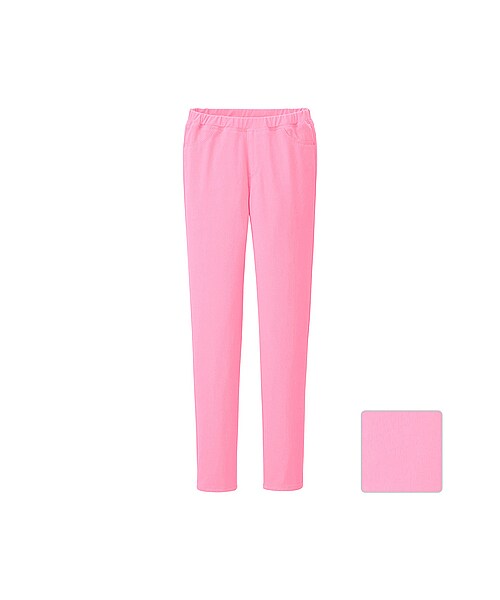 UNIQLO（ユニクロ）の「GIRLS イージーレギンスパンツ（無地）（GIRLS パンツ・スカート・キッズ・BLACK/PINK/OFF WHITE/ORANGE/BLUE・S/M/L/XL）」の7枚目の写真