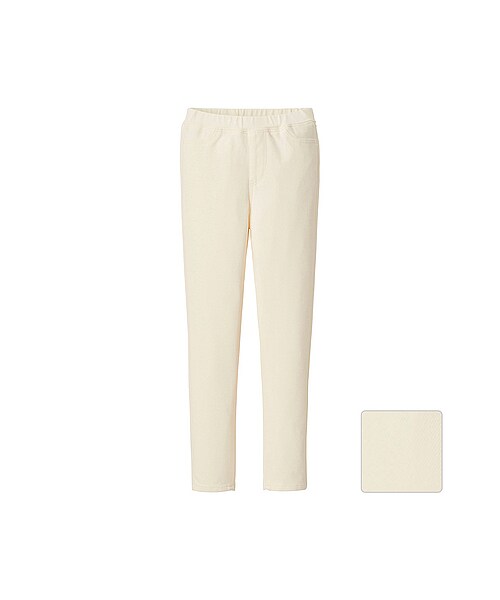 UNIQLO（ユニクロ）の「GIRLS イージーレギンスパンツ（GIRLS パンツ・スカート・キッズ・OFF WHITE/KHAKI/RED/BLACK/PINK・XL/S/L/M）」の2枚目の写真