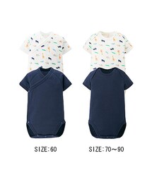 UNIQLO | BABY クルーネックボディ（アニマル・半袖・2枚組）(その他ベビー用品)