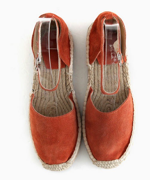 DHOLIC（ディーホリック）の「スエードアンクルストラップエスパドリーユサンダル（サンダル・レディース・ブラック/ダークオレンジ/カーキ・230/235/240/245/250）」の3枚目の写真