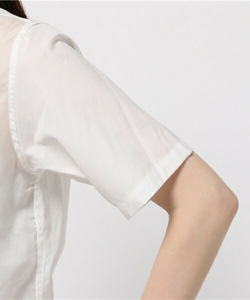 gomme(ゴム)の「ライトシャーリングブラウス(シャツ/ブラウス・レディース・ホワイト/ブラック/ライトグレー/ネイビー・MEDIUM)」の9枚目の写真