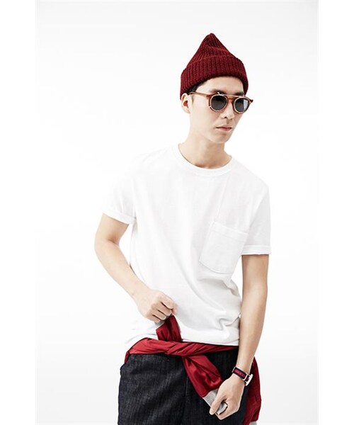 Goodwear(Since1983)（グッドウェア）の「Goodwear鬆身厚棉純白口袋T（その他・メンズ・白）」の9枚目の写真