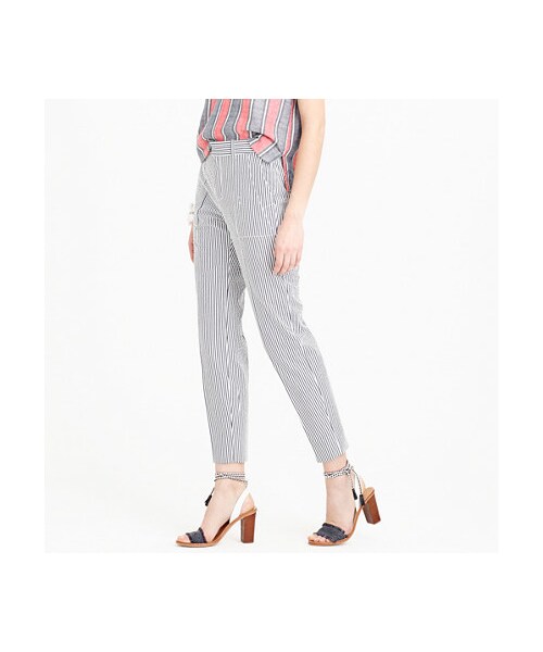 J.CREW（ジェイクルー）の「Garden pant in seersucker（その他パンツ・レディース・navy・2/12/10/8/6/00/0/16/4/000）」の2枚目の写真