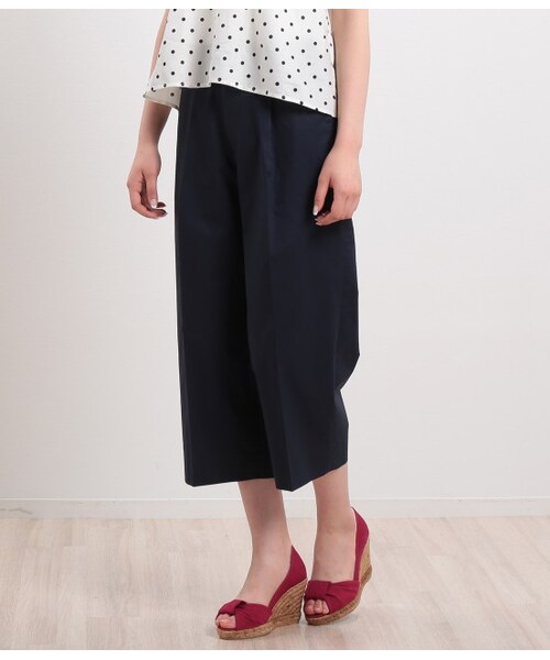 ROPE' PICNIC（ロペピクニック）の「【先行予約】ソフトワイド半端丈パンツ（パンツ・レディース・ブラック/ベージュ/ネイビー・36/38）」の3枚目の写真