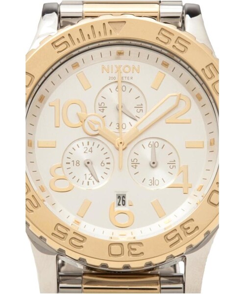 NIXON(ニクソン)の「Nixon The 42-20 Chrono(アナログ腕時計・レディース・Silver & Champagne Gold_UW1・one size)」の3枚目の写真