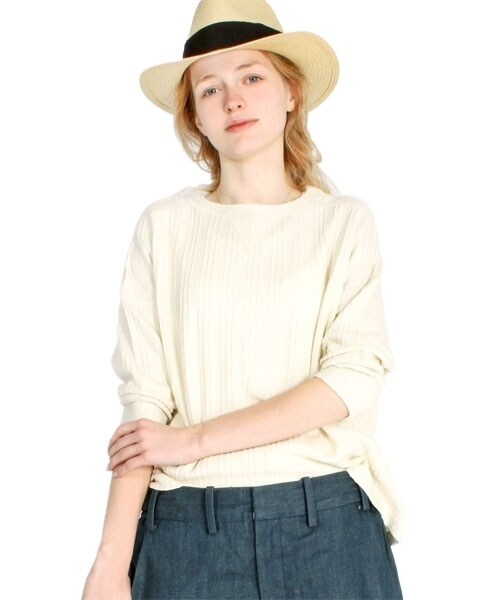 RNA-N（アールエヌエーエヌ）の「ストライプジャガードプルオーバー（トップス・レディース・グレー/ブラック/オフホワイト・M）」の6枚目の写真