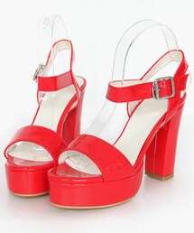 DHOLIC | エナメルストラップヒールシューズ(サンダル)