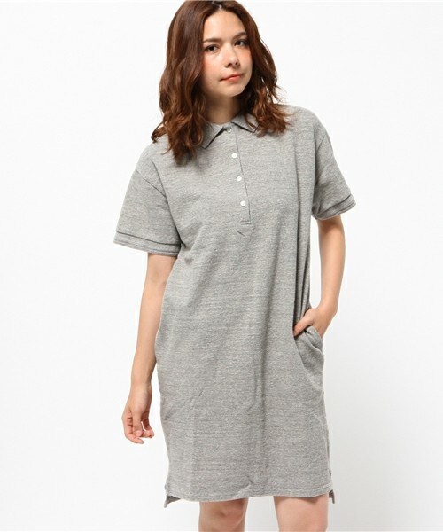 HELIOPOLE(エリオポール)の「heliopole スウェーデンカノコ ポロワンピース(ワンピース・レディース・グレー/ネイビー・36)」の14枚目の写真