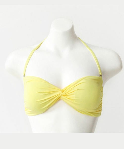 DHOLIC（ディーホリック）の「ソリッドカラー&レースバンドゥビキニ（水着・レディース・ホワイトアイボリー/ネイビー/イエロー/ブルー・S/M/L）」の4枚目の写真