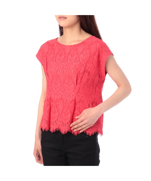 MINIMUM(ミニマム)の「総レースプルオーバー(トップス・レディース・レッド/ホワイト/イエロー系・M)」の6枚目の写真