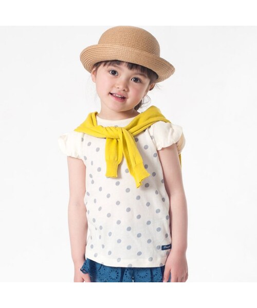 Seraph（セラフ）の「6色3柄Tシャツ（トップス・キッズ・グリーン/キナリ/ネイビーブルー/ライム/レッド/サーモンピンク・80/90/95/100/110/120/130/140）」の2枚目の写真