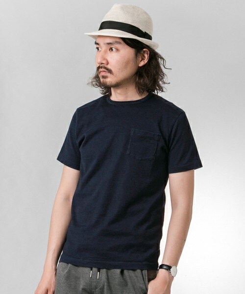 URBAN RESEARCH(アーバンリサーチ)の「靛青色圓領口袋T恤(トップス・メンズ・淺靛青色/深靛青色/深黑靛青色・M/L)」の6枚目の写真
