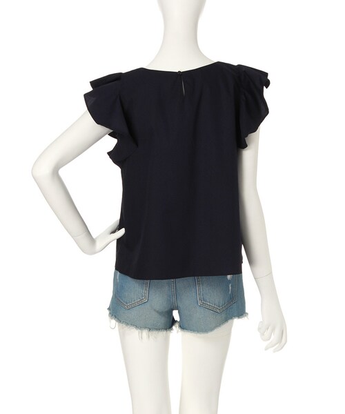 dazzlin（ダズリン）の「【W】フリルブラウス（トップス・レディース・ホワイト/ブルー/ネイビー・F）」の6枚目の写真