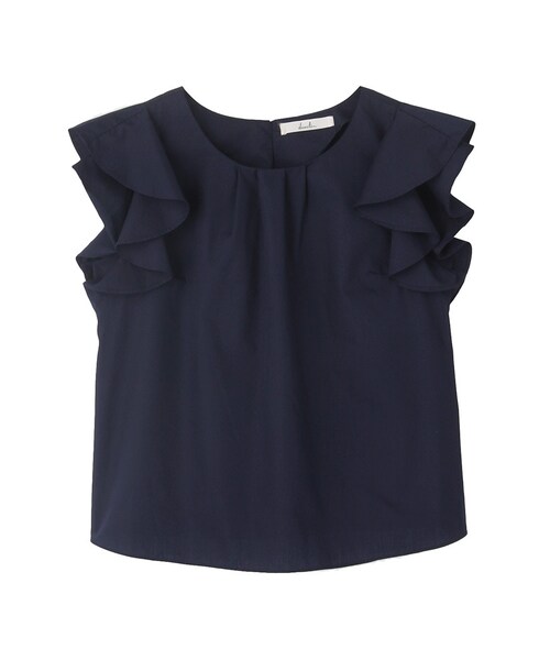 dazzlin（ダズリン）の「【W】フリルブラウス（トップス・レディース・ホワイト/ブルー/ネイビー・F）」の10枚目の写真
