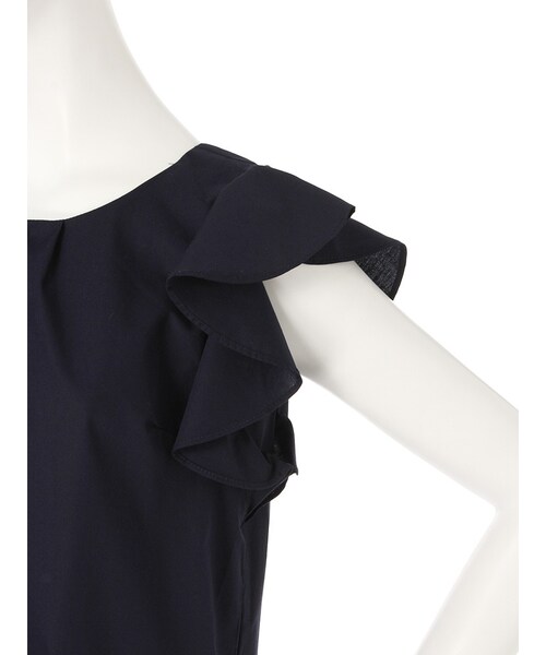 dazzlin（ダズリン）の「【W】フリルブラウス（トップス・レディース・ホワイト/ブルー/ネイビー・F）」の8枚目の写真