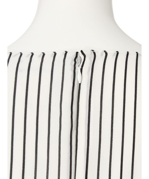 MURUA（ムルーア）の「【FEMININE】エアリーガウチョロンパース（オールインワン・サロペット・レディース・ホワイト/ブラック/ミックス・1/2）」の9枚目の写真