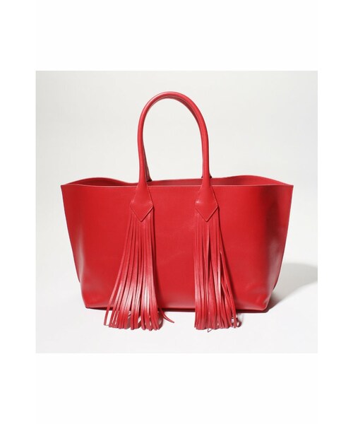 Deuxieme Classe(ドゥーズィエムクラス)の「◇SARA BATTAGLIA SHOPPERフリンジバッグ(バッグ・レディース・レッド・フリー)」の1枚目の写真