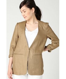 MUSE Deuxieme Classe リネンブレンド ノーカラー ジャケット Deuxieme Classe(ドゥーズィエムクラス)の「コンチネンタル