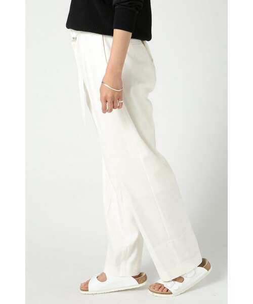 Deuxieme Classe(ドゥーズィエムクラス)の「◇BELTED WIDE パンツ(パンツ・レディース・ホワイト/ネイビー・36/38)」の4枚目の写真