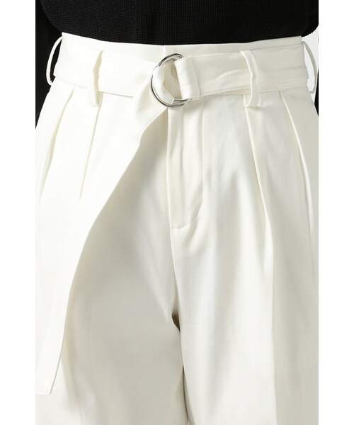 Deuxieme Classe(ドゥーズィエムクラス)の「◇BELTED WIDE パンツ(パンツ・レディース・ホワイト/ネイビー・36/38)」の6枚目の写真