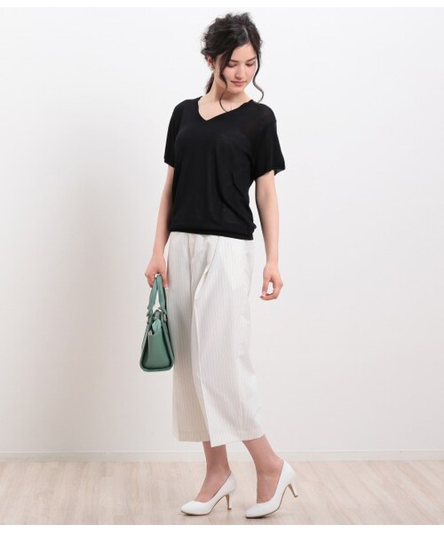 ROPE' PICNIC(ロペピクニック)の「RAYON ニットプルオーバー(トップス・レディース・ブラック/ホワイト/キャメル/ピンク・38)」の12枚目の写真
